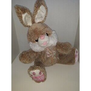 Dan Dee Collectors Choice Plush Bunny Rabbit Brown White Pink 16" Easter 2012